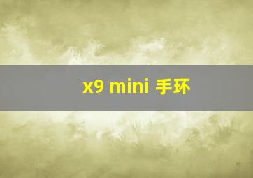 x9 mini 手环